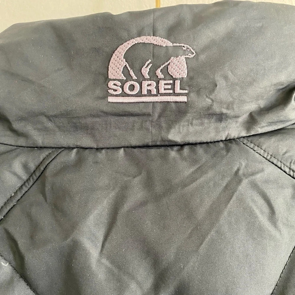 Black Sorel Down Filled Puffer Jacket  Parka Size M - Picture 6 of 11